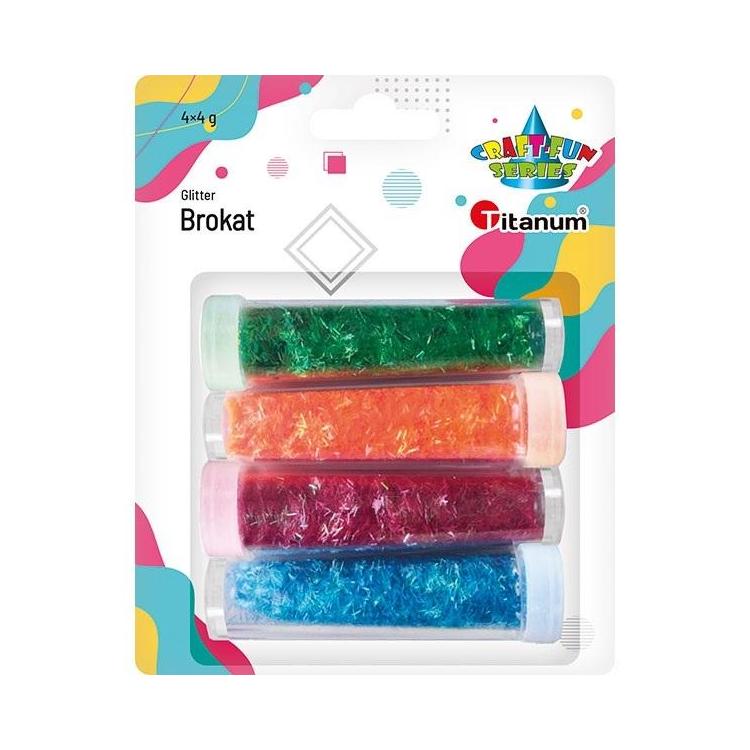 Brokat w fiolkach tęczowy 4 kolory