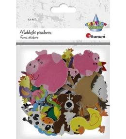 Naklejki piankowe zwierzęta gospodarskie mix 22szt