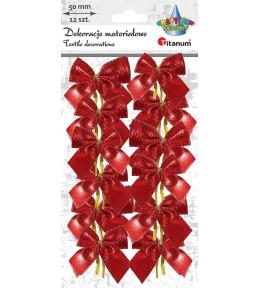 Kokarda materiałowa 50mm 12szt czerwona