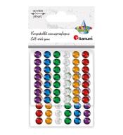 Kryształki samoprzylepne okrągłe 7mm 78szt mix