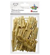 Klamerki drewniane naturalne 24szt