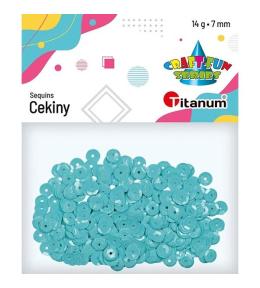 Cekiny 7mm okrągłe pastelowe 14g lazurowe