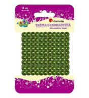 Cekiny na taśmie 6mm 2m zielone