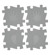 Mata podłogowa sensoryczna 16 el. Magic Set Grafit