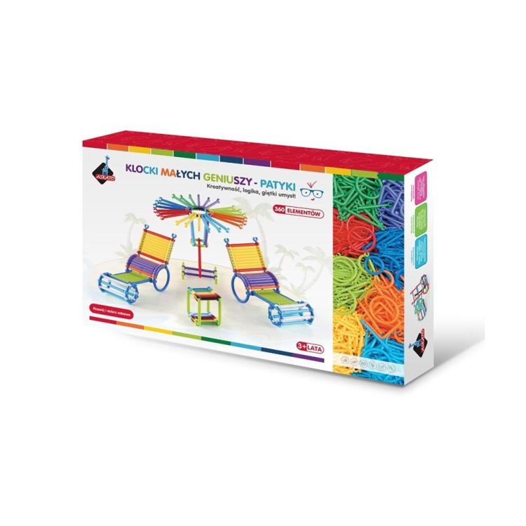Klocki małych geniuszy - Patyki 360 elementów