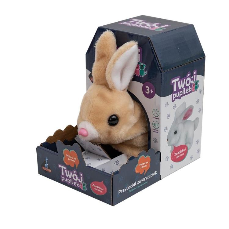 Króliczek na baterie brązowy