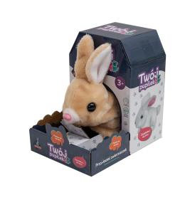 Króliczek na baterie brązowy
