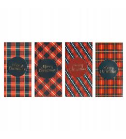 Karnety na pieniądze „Krata” 4 szt. 9×16 cm – etui na gotówkę i vouchery Incood