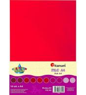 Filc A4 czerwony 10szt