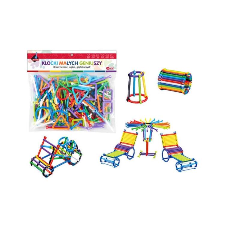 Klocki małych geniuszy - Patyki 173 elementy