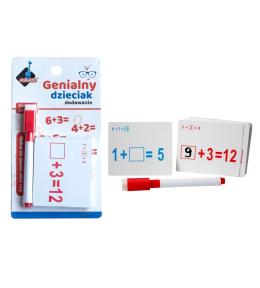 Genialny dzieciak - fiszki matematyczne dodawanie