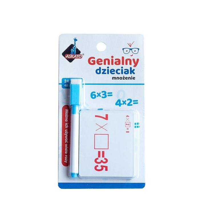 Genialny dzieciak - fiszki matematyczne mnożenie