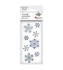 Kryształki samoprzylepne płatki śniegu 8szt