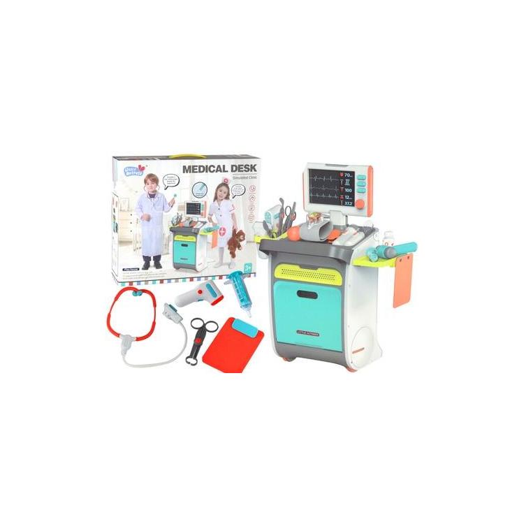 Zestaw małego doktora wózek lekarski RTG EKG