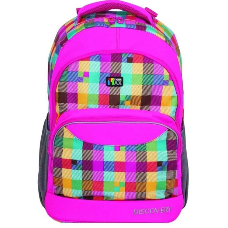 Plecak Tiger Max Discovery neon różowy