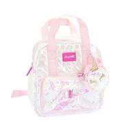 Plecak mini puff z portfelem biały