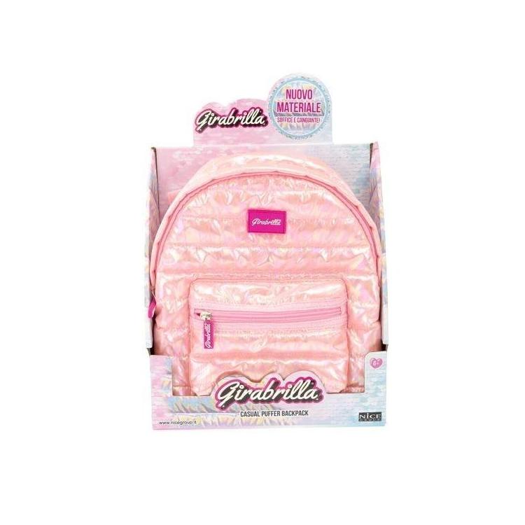 Plecak puff jasno różowy 22cm