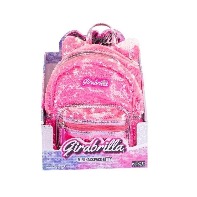 Plecak cekinowy Kotek różowy