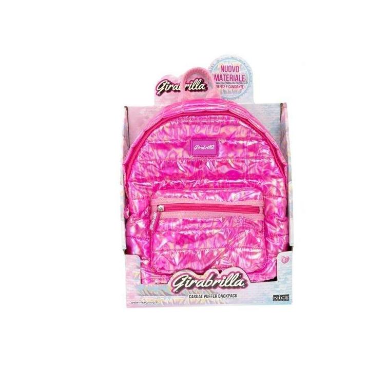 Plecak puff ciemno różowy 22cm