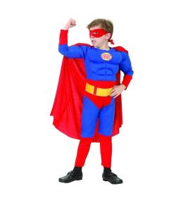 Strój Superbohater z muskułami rozm. 120/130cm