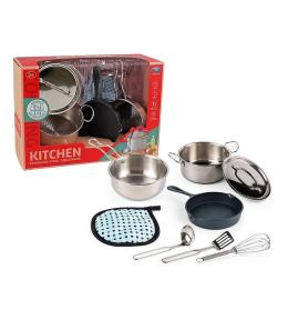 Zestaw garnków metalowych z akcesoriami