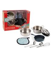 Zestaw garnków metalowych z akcesoriami