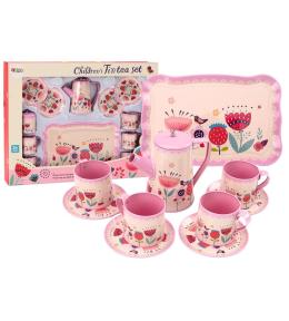 Zestaw do herbaty 12el różowy