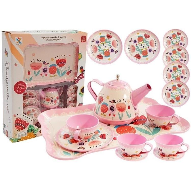 Zestaw do herbaty filiżanki imbryk spodki 14el