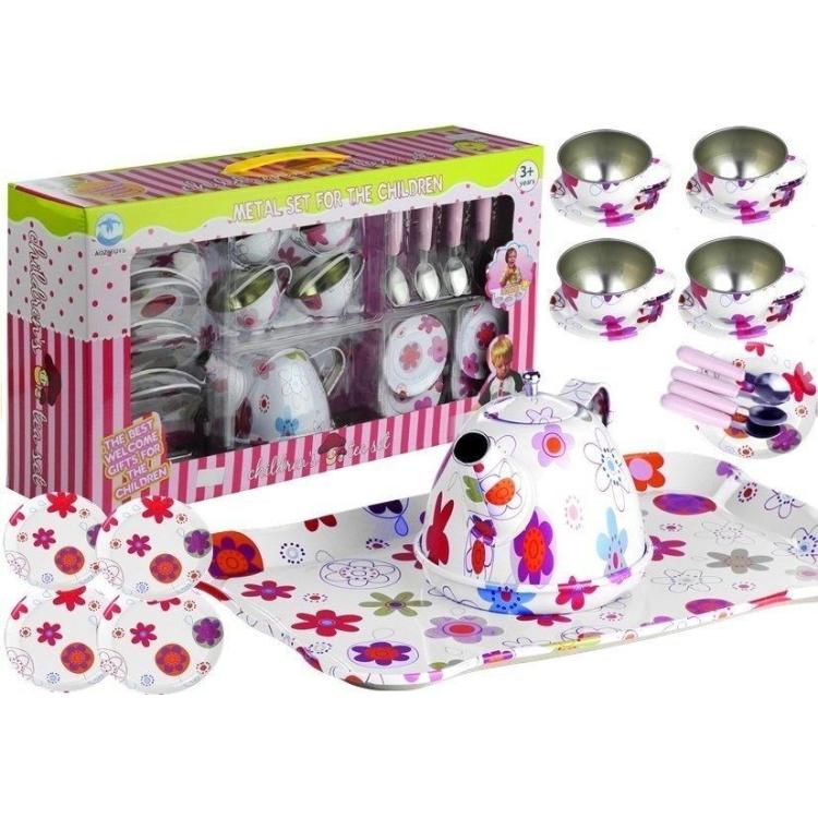 Zestaw do herbaty metalowy 18el