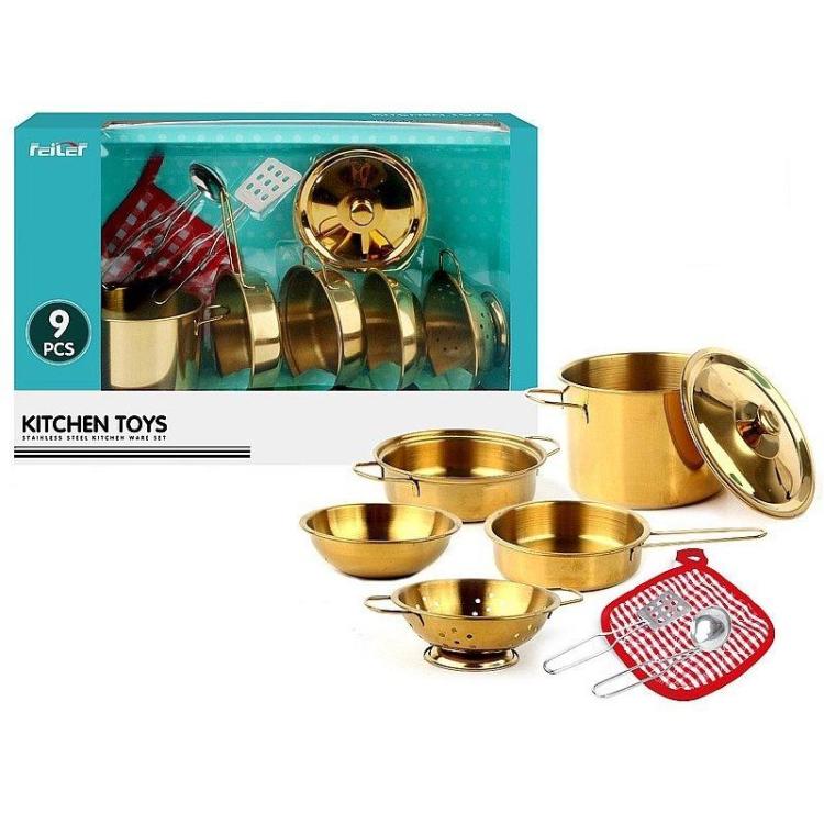 Zestaw metalowych garnków 36,5x11x23,5cm