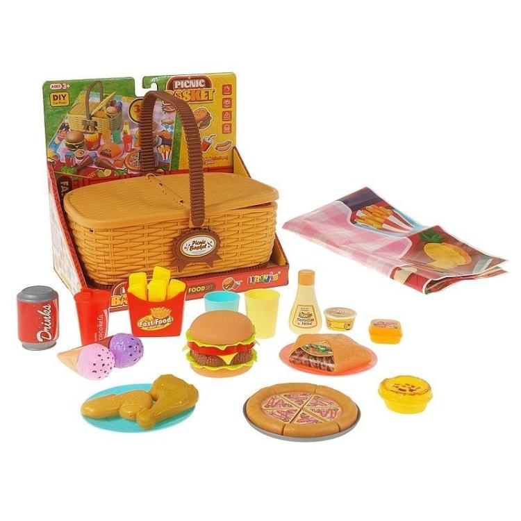 Zestaw piknikowy w koszyku