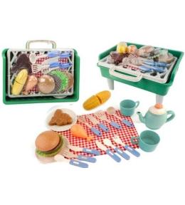 Zestaw do grillowania jedzenie, sztućce