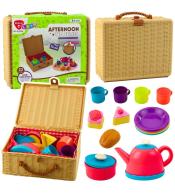 Zestaw do herbaty w koszyku 23el