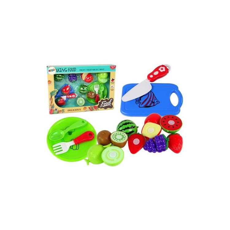 Zestaw owoców do krojenia z akcesoriami