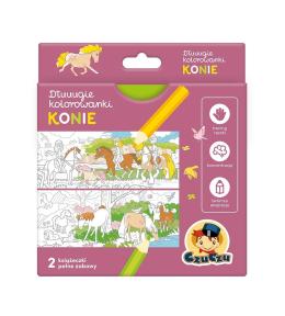 Dłuuugie kolorowanki Konie