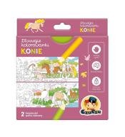 Dłuuugie kolorowanki Konie
