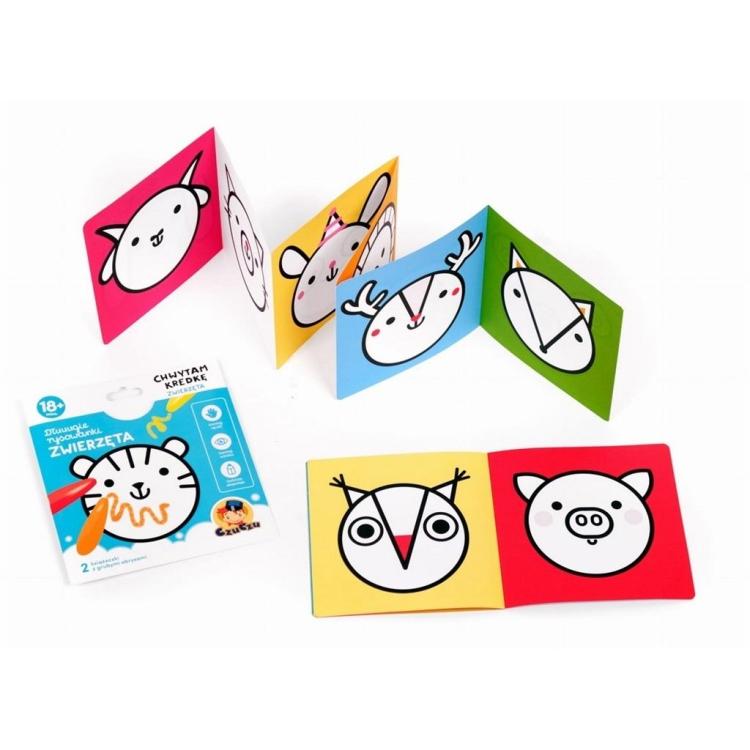 Długie rysowanki. Chwytam kredę. Zwierzęta 18m+