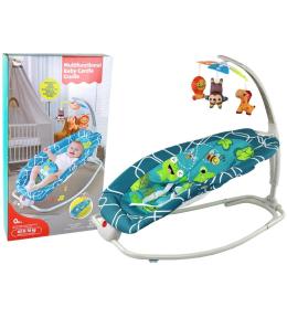 Leżaczek bujaczek 2w1 Żabka dźwięki wibracje