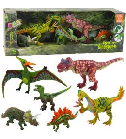 Zestaw figurek Dinozaury ruchome nogi paszcze 6szt