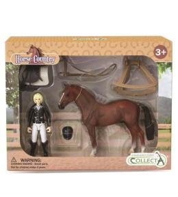 Zawodowa dżokejka i akcesoria