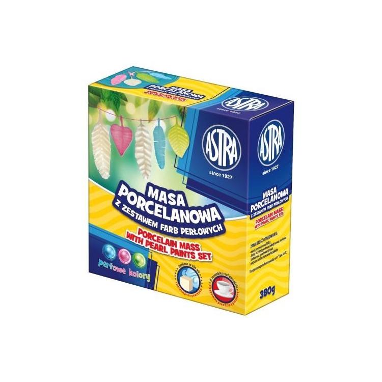 Masa porcelanowa + 3 kolory farb perłowych ASTRA