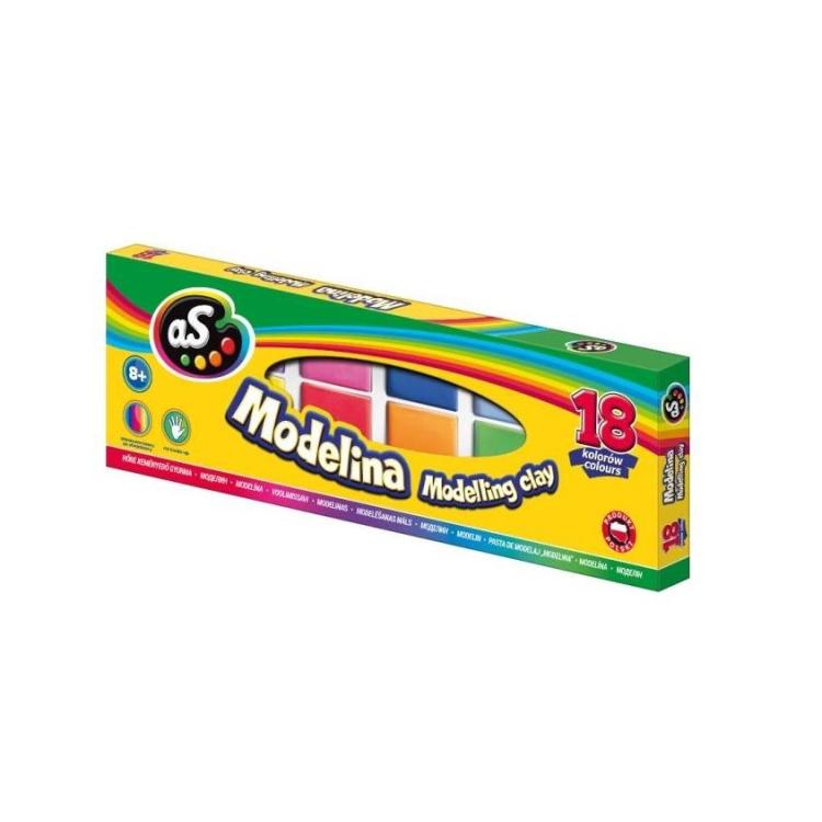 Modelina szkolna 18 kolorów AS