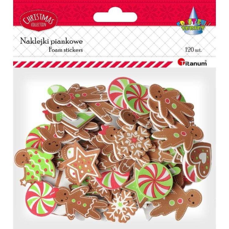 Naklejki piankowe mix pierniczki 120szt.