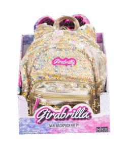 Plecak cekinowy Kotek złoty