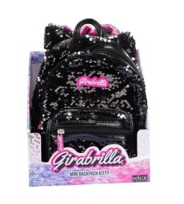 Plecak cekinowy Kotek czarny