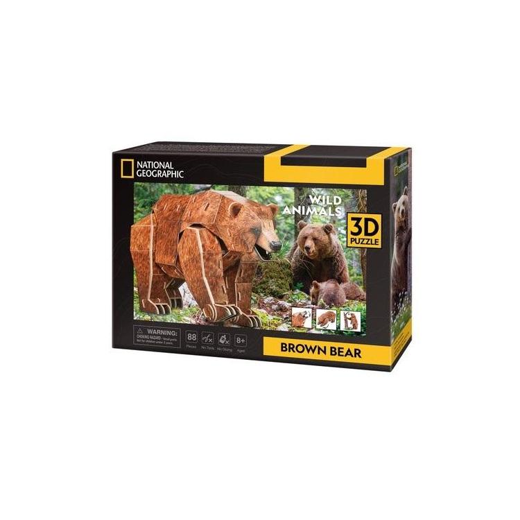 Puzzle 3D National Geographic Niedźwiedź Brunatny