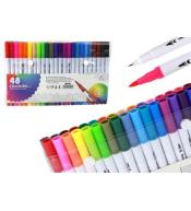 Pisaki dwustronne w organizerze 48szt