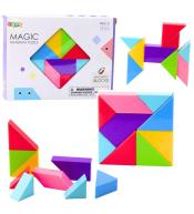 Klocki magnetyczne Tangram z naklejkami 9el