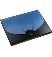 Teczka A4 z gumką 13 przegródek czarno-niebieska