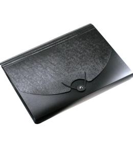 Teczka A4 z gumką 13 przegródek czarna